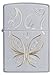 Zippo Butterfly Design Satin Chrome Pocket Lighter