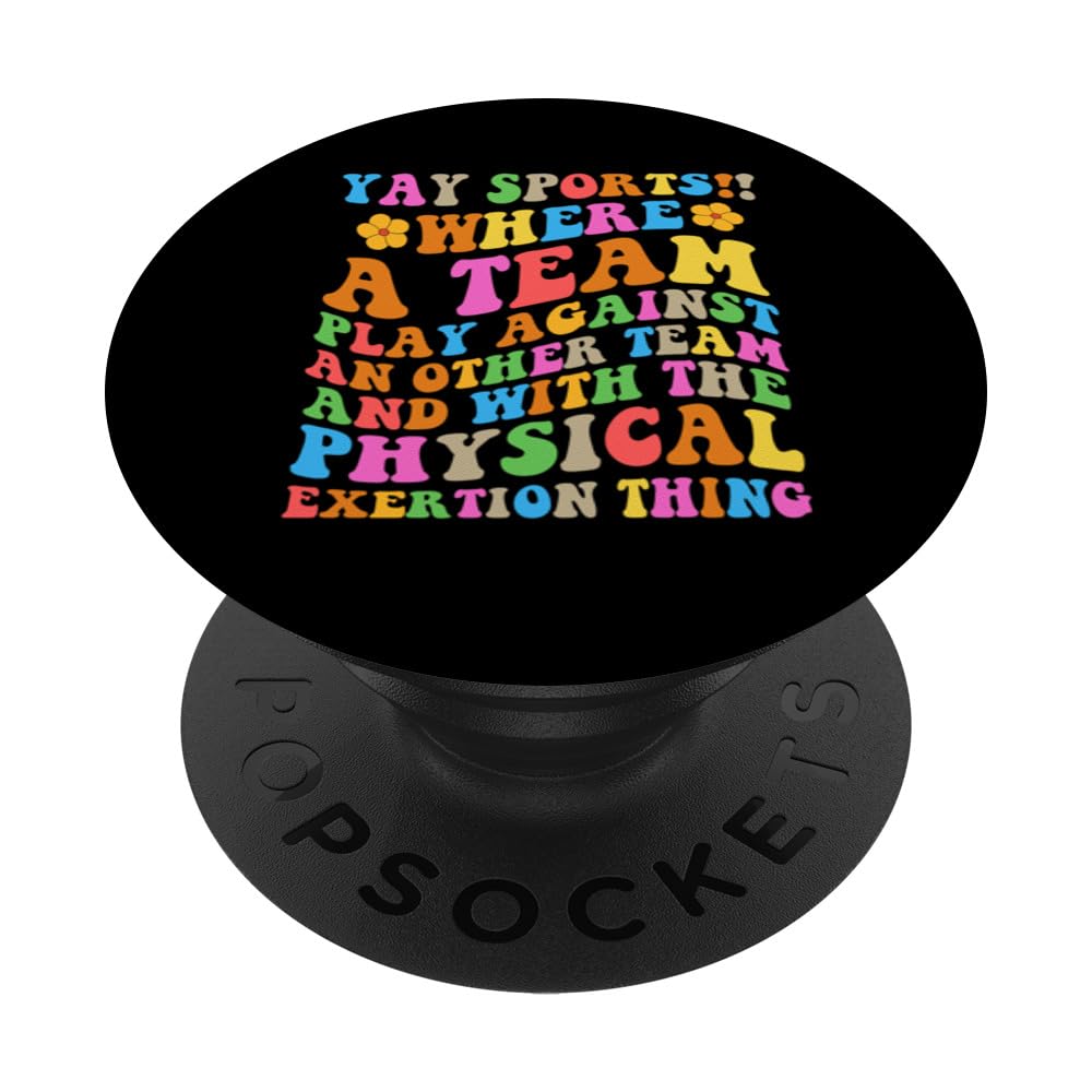 yay sports! wher a team plays against sport PopSockets Swappable PopGrip