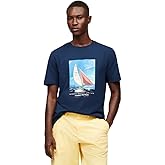 Tommy Hilfiger Mens Short Sleeve Cotton Graphic T-Shirts with Photo Print Design