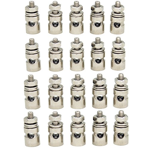 Hobbypark Adjustable Pushrod Connector Linkage Stoppers D1.8mm RC Model Airplane Plane Replacement (Pack of 25)