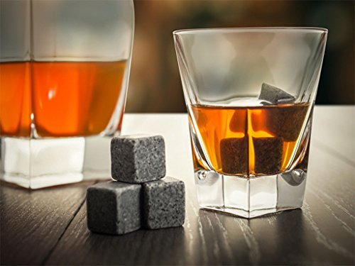 Awekris Whiskey Chilling Stones Set of 9 Drinking Rocks for Whiskey Vodka Cocktail, Made of 100% Pure Soapstone, Packed in Gift Box - Thumbnail 6