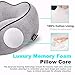 QAHEART 100% Pure Memory Foam Travel Pillow, Breathable & Comfortable Neck Pillow with Removable, Machine Washable Pillowcase, Travel Kit with Airplane Pillow, Storage Bag, Sleep Mask and Earplugs