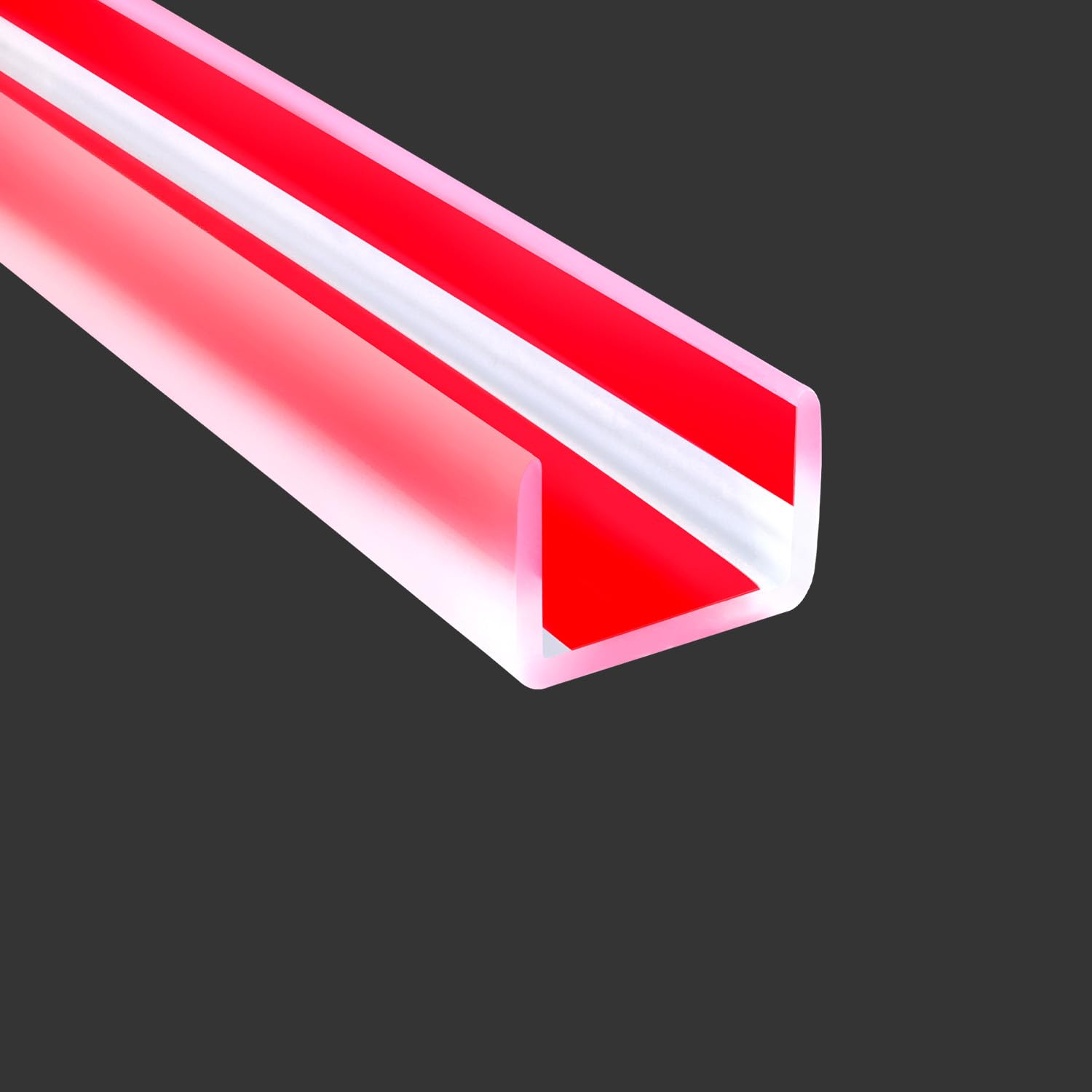 Clear Rubber Edge Trim, Self-Adhesive White Color