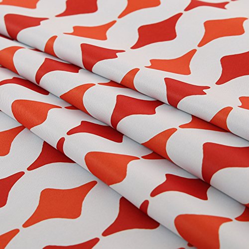 image for Deconovo Thermal Insulated Blackout Curtains Print Rod Pocket Drapes f