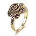 Mytys Criss Cross Rings for Women Retro Silver Color Crystal Belt Design Band Ring