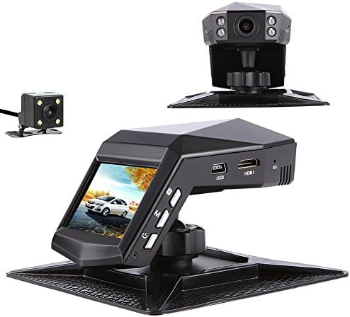 Car Camera Front and Rear, Full HD 1080P Dual View Dash Cam 140°Wide Angle Dashboard Camera with Infrared Night Vision, WDR, Motion Detection, Parking Monitor, G-sensor, Loop Recording.
