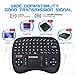 VicTsing 2.4GHz Mini Wireless Keyboard with Touchpad Mouse Below Designed, Long Battery Life, Handheld Remote Control Keyboard Perfect for Raspberry Pi 3/PC/Android TV Box/HTPC/X-Box -Black