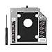 QNINE 2nd HDD SSD Hard Drive Caddy Tray Replacement for Lenovo Thinkpad T420 T430 T510 T520 T530 W510 W520 W530, Internal Laptop CD/DVD-ROM Optical Modular Bay Adapter to 2.5 Inch 12.7MM