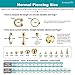 JewelrieShop Nose Rings Hoop 20G Stainless Steel Nose Piercing Jewelry Fake Lip Hoop Rings for Women Men (2 pcs,8mm,Steel,Black Tone)