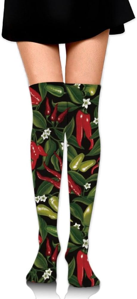 WOAINI666Red Hot Peppers Dresses Knee Thighs Stockings Cycling Winter Leg Warmer Socks.