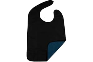 Shorewood Medical Adult Bib for Men, Women. Adjustable neck. Waterproof Inner Lining & Crumb Catcher.Machine wash & Dry