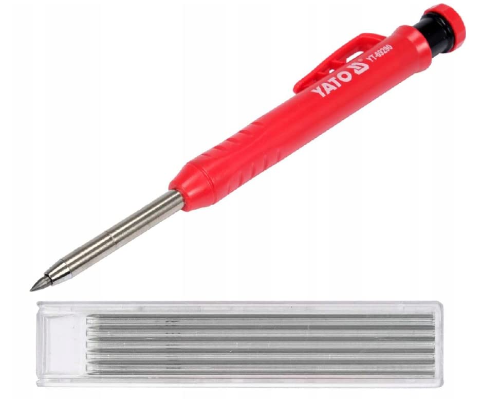 YATO YT-69290 construction automatic carpenters pencil with 6 leads, deep hole
