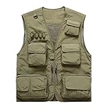 Fish Multifunctional Fly Fishing Waistcoats with15 Pockets for angler, photographer