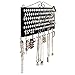 JackCubeDesign Wall Mounted Jewelry Organizer, Earring Necklace Bracelet Holder Display Hanger with 117 Holes & 12 Hooks (Black, 16.54 x 12.2 x 0.75 inches) - MK319A