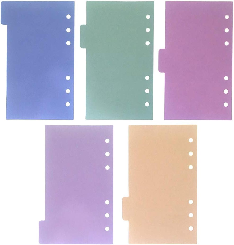Index Tabs for A5/A6 6-Holes Cover Round Ring View Binder File Folder Loose Leaf Sheet Protectors Binder Cover Protector (Divider Cherry Blossoms - Image 4