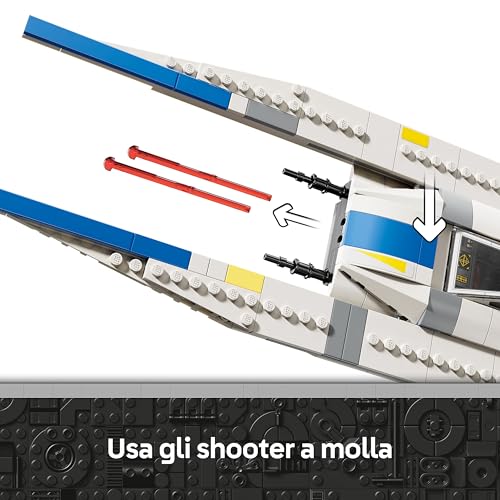 Star Wars 75399 Rebel U-Wing Starfighter Building Toy with Swing-Wing Function & 3 Minifigures incl. Cassian Andor, Plus a K-2SO Droid Figure - Gift for 8+ Year Old Boys & Andor Season 2 Fans