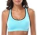 Mirity Women Racerback Sports Bras(Pack of 4) - High Impact Workout Gym Activewear Bra Colors Black, Blue,Green, Pink, Size L