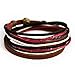 November's Chopin (TM) Unique Charm Colorful Multistrand Leather Adjustable Wrap Bracelet (Red)