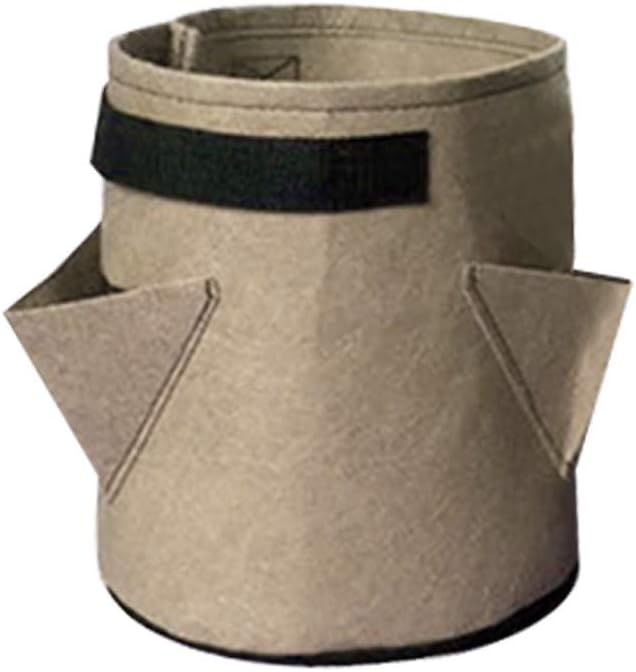 Strawberry Plant Bag, Pstarts Portable Garden Planting Vegetables Grow Bags with Visualization Pockets & Handles for Potato, Tomato, Thicken Felt Cloth Cultivation Container Pot (5 Gallon Beige)