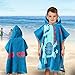 SearchI Hooded Beach Towels for Kids Toddlers Boys Girls 1 to 6 Years Old, Soft Absorbent Cotton Fast Drying Poncho Bath Towel for Swim Pool, Dinosaur 24 x 24 Inches