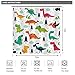 Riyidecor Kids Dinosaur Shower Curtain for Bathroom 72Wx72H Boys Cartoon Animal Colorful Dino Multi Color Child Wildlife 12 Pack Metal Hooks Decor Fabric Bathroom Polyester Waterproof RY-MSLQ