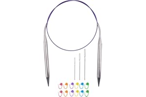 BSHOOKER Circular Knitting Needles 32inches/80cm,Size US 13(9mm) Stainless Steel Round Knitting Needles for Handmade Knitting DIY
