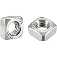 uxcell M8 Square Nuts, 304 Stainless Steel Metric Coarse Thread Assortment Kit, 10 Pcs
