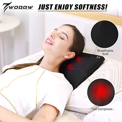 WOQQW Back Massager, Shiatsu Neck and Back Massager, Deeper Tissue Kneading Massage Pillow with Heat for Shoulders,Waist… - Image 4