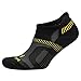 Balega Hidden Contour Impact Resistance / Cushioning Performance No Show Athletic Running Socks for Men and Women (1 Pair), Black/Yellow, Large