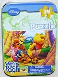 Disney Winnie the Pooh 24-Piece Jigsaw Puzzle in a Tin - Catching Butterflies