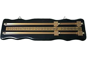 Billiard Game Scorer 2 Track Billiards Scoreboard Medium Density Fiberboard Manual Slide Counter for Pool Table Accessories B