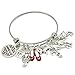 Wizard of Oz Inspired Bangle Charm Bracelet, with Dorothy, Toto, Scarecrow, Tin Man and Cowardly Lion