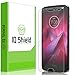 IQShield Screen Protector Compatible with Moto Z2 Force Anti-Bubble Clear TPU Film