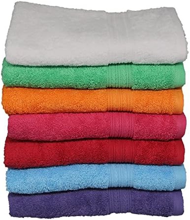 Goza Towels Cotton Hand Towels, 16 by 28 inch (4 Pack) (Multi Color)