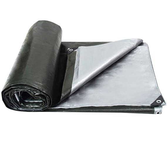 FOTEE Wetterschutzplane, Dach wasserdichter Zeltunterstand Bootsplane, Sonnenschutz, wetterbeständig,Green_4x4m