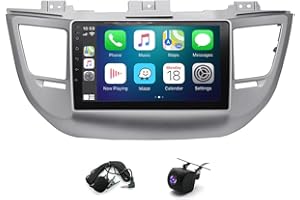 Bobuluo Android 13 Car Radio Stereo Compatible for Hyundai Tucson 2015-2019, 9inch Touch Screen Car Radio with WiFi GPS Navi 