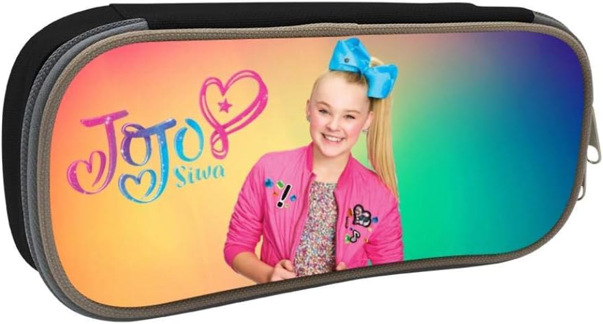 MHKG JoJo-Siwa Pencil Case Large Capacity Pen Case Office Stationery Bag for Girls Boys and Adults