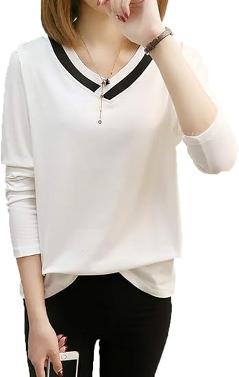 Amazon Coliny カットソー 長袖 Tシャツ きれいめ ロンt Vネック トップス 無地 レディース インナー ホワイト 2xl Tシャツ カットソー 通販 Amazon Coliny カットソー 長袖 Tシャツ きれいめ ロンt Vネック トップス 無地 レディース インナー ホワイト 2xl Tシャツ カットソー 通販