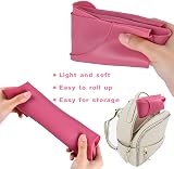 Vicloon Silicone Baby Bib 2PCS Waterproof with Wide Food Catcher Pocket Pink view 4