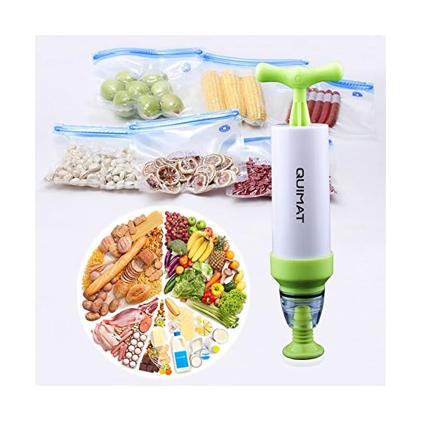 Vacuum-Food-Sealer-Quimat-Sous-Vide-Bags-Kit-1-Hand-Pump-5-Sous-Vide-Bags-2-Sleaing-Clip-Anova-Cookers-Food-Sealer-Valve-System-Vacuum-Sealer-Bags-Food-Saver-Storage-Bags-Sealed-Reusable-Easy-to-Use Vacuum-Food-Sealer-Quimat-Sous-Vide-Bags-Kit-1-Hand-Pump-5-Sous-Vide-Bags-2-Sleaing-Clip-Anova-Cookers-Food-Sealer-Valve-System-Vacuum-Sealer-Bags-Food-Saver-Storage-Bags-Sealed-Reusable-Easy-to-Use