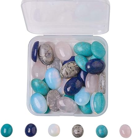 18x13mm 30pcs//lot Natural White Turquoise stone Oval Beads CAB CABOCHON