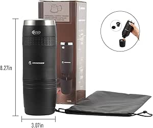 Portable Travel Coffee Maker, Single Cup Mini Electric Coffee Machine, Battery Pumped, No Manual Operation, Perfect for Tiny Kitchen, Office Use or Outdoor Camping