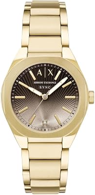 Orologio da Donna 36MM in Acciaio Inossidabile Color Oro, AX6031