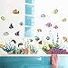 Under The Sea Decals The Deep Blue Sea Fishes Decorative Peel Vinyl Wall Stickers Wall Decals Removable Decors for Bedrooms Kids Rooms Baby Nursery Boys and Girls Bedroom