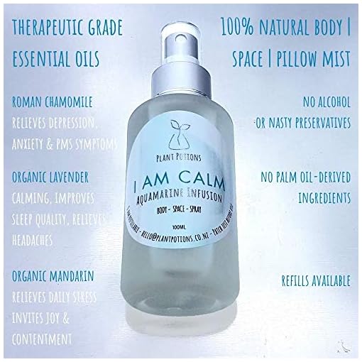 I Am Calm Body Spray For Women Body Mist With Real Aquamarine