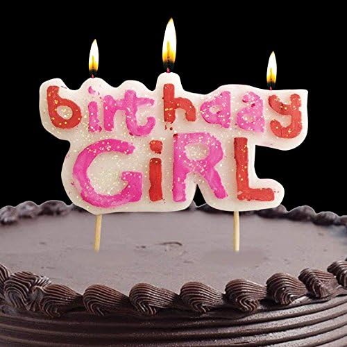 Adyo® Birthday Girl Candle for Birthday Party | Premium Quality Wax Candle | Glittering Candle