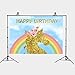 Fanghui Backdrops Photography Photo Studio Background Photographic Happy Birthday Material Vinyl 7x5ft Unicorn