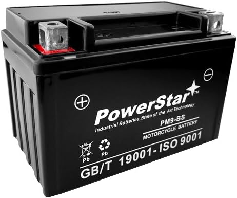PowerStar YTX9-BS Sealed Battery Piaggio Vespa ET4 sealed Polaris Outlaw 450 07-08