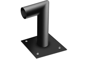 LEDMO 90 Degree Wall Mount Bracket - L Shape Bracket Tenon Adaptor for Outdoor LED Parking Lot Light Dusk to Dawn Outdoor Commercial LED Shoebox Lights with Photocell Street Lighting Yard Fixture