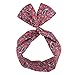 Yeshan Bunny Ear Twist Bow Wired Headbands Scarf Headwrap Hairband Hair Accessory,Pack of 8
